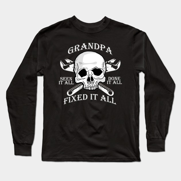 Fathers Day 2018 Grandpa Fix All Shirt Long Sleeve T-Shirt by nhatvv